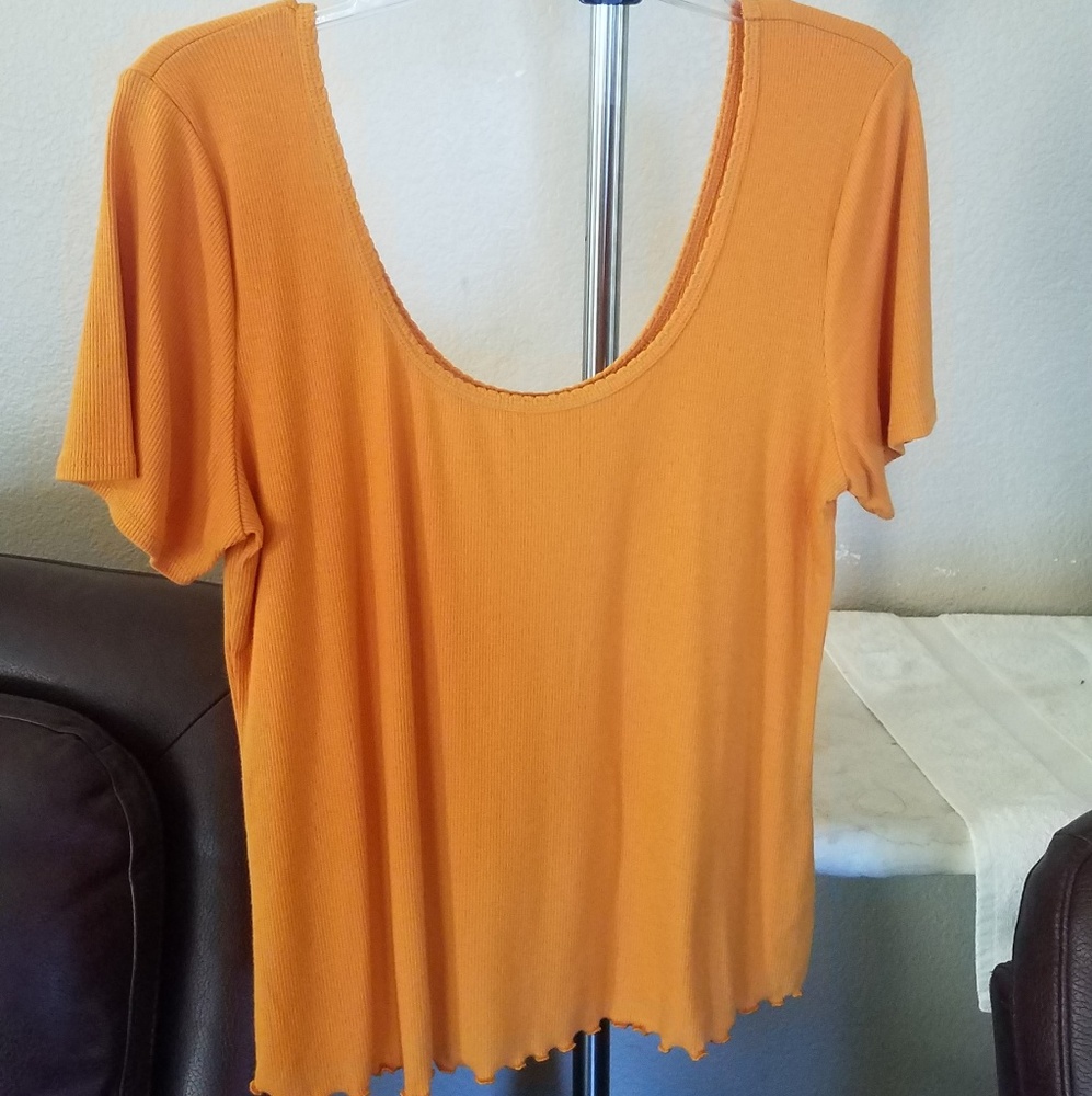 Orange Lettuce Edge Shirt